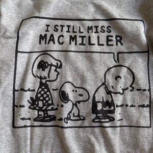 Peanuts I Still Miss Mac Miller Sweatshirt Size S